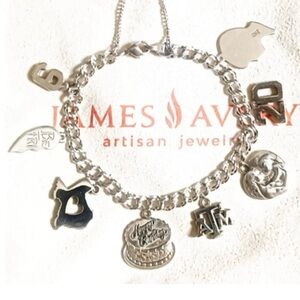 James Avery Silver Charm Bracelet with Assorted Charms